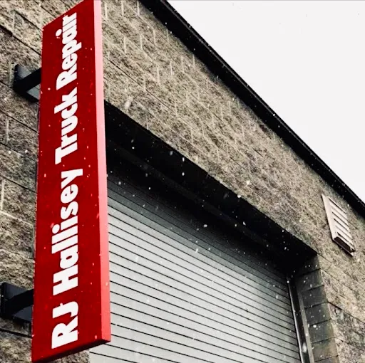 R J Hallisey Truck Repair shop bay doors in Wakefield Massachusetts